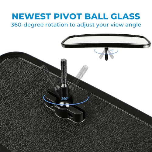 image for 2022 UTV Mirror, ISSYAUTO Clear Convex Mirror with ShatterProof Temper
