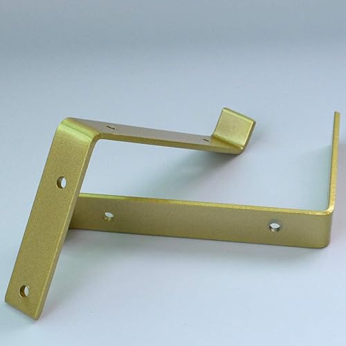 Miniatura 5 de Soporte de estante de borde dorado con forma de L, soporte de esquina montado en la pared, soportes de estante de partición, soportes de estantería