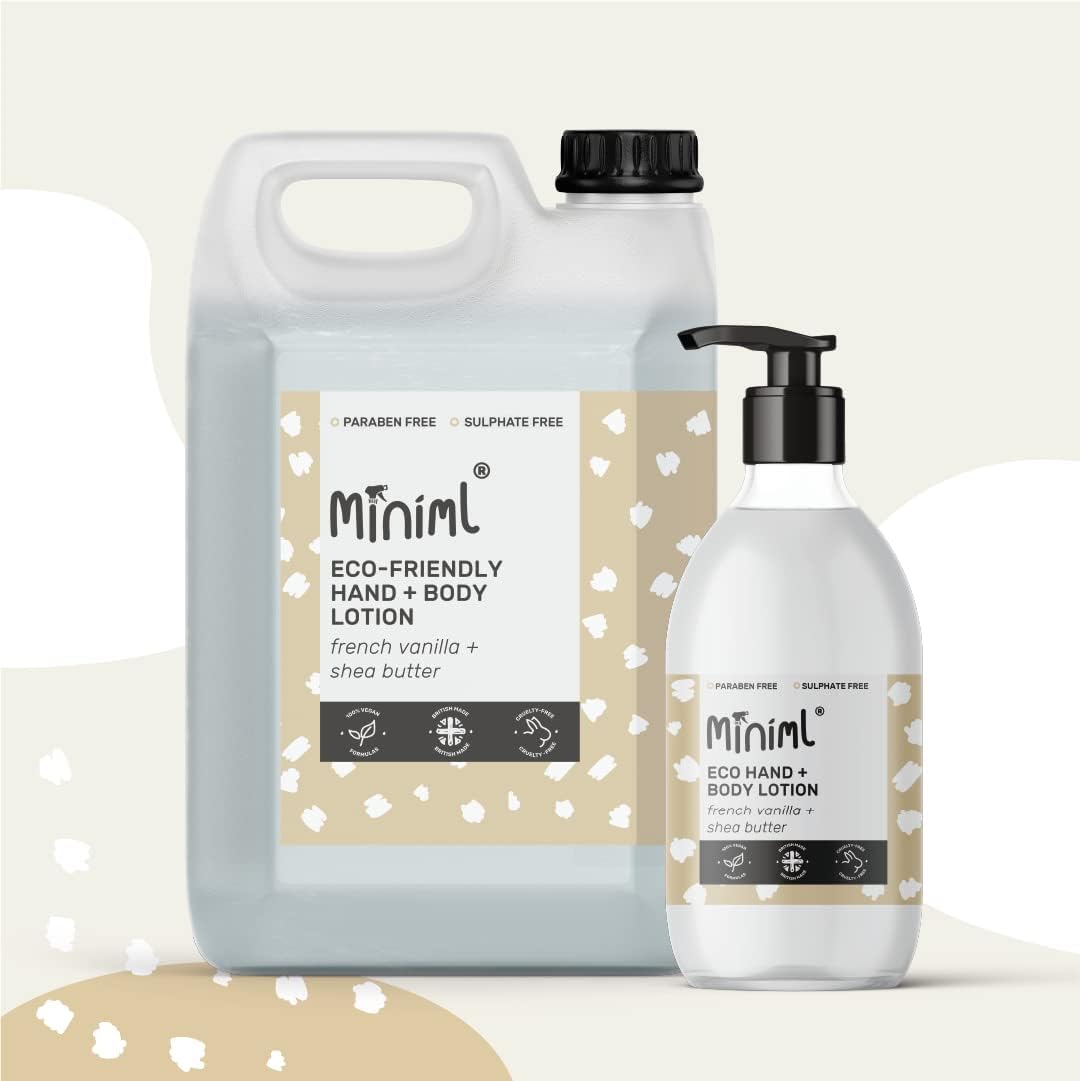 Miniml Natural Hand Body Lotion 500ML Glass & 5L Refill French