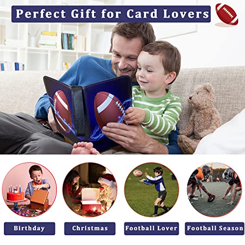 Football Card Binder With Sleeves, Card Holder For Trading Card, Sports Card, Mtg And Other Tcg, 400 Pockets Card Storage Case With 50 Removable Sleeves, Card Collector Album For Boys And Girls Gift #TOP5