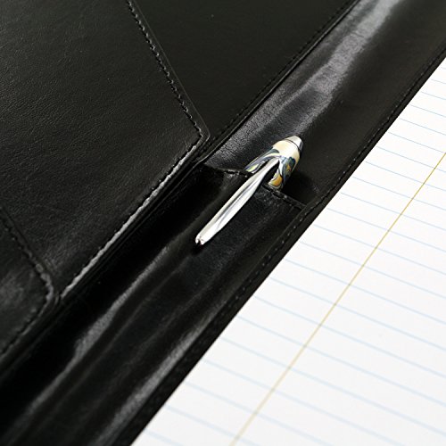 Armiger Executive Bonded Leather Professional Pad Folio With Letter Size Notepad - Black #TOP4
