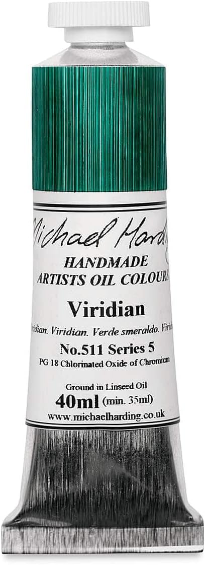 Michael Harding Artist Oil Colours, Viridian, 40ml Tube, 51140