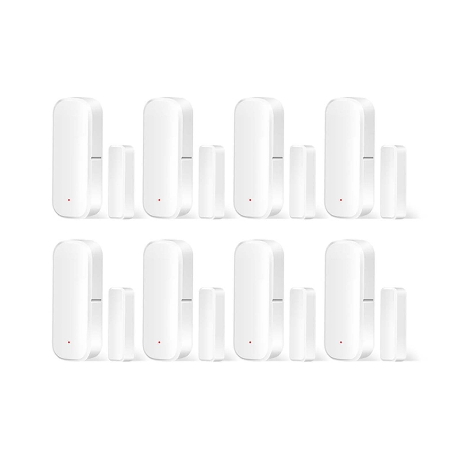 Sensor de puerta inteligente Tuya ZigBee, detectores de puerta abierta y cerrada, protección de seguridad inteligente for el hogar, Control de vida inteligente a través de Alexa Home(8pcs)