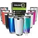 20 oz Stainless Steel Tumbler with Splash Proof Sliding Lid - Premium Quality Double Wall Vacuum Insulated Travel Coffee Mug - Insulated Cup for Hot & Cold Drinks - Sparkle Holographic Tumbler