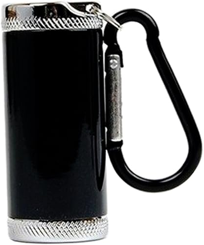 Miniatura 8 de Cenicero portátil de metal, cenicero de cigarrillos al aire libre con tapa, llavero, rectangular, tamaño grande, negro