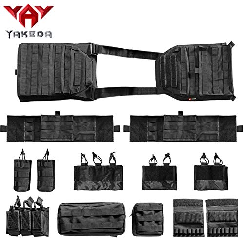 vAv YAKEDA Outdoor Tactical Vest Airsof Vest for Men (Black) - Thumbnail 7