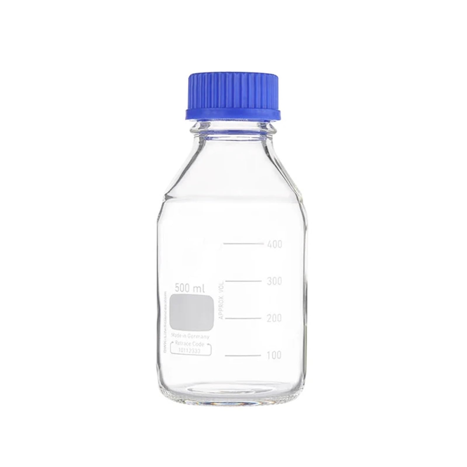 Klare, graduierte Laborflasche mit DIN 168-1-Gewinde, Schraubverschluss und Ausgießring – for wissenschaftliche Experimente und den Einsatz im Labor(25mL-218011453)