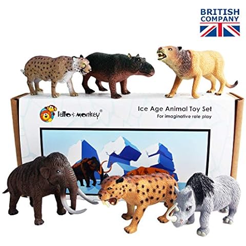 Lello & Monkey Ice Age Pre-Historic Plastic Toy Figures boxed set of 6 Cover