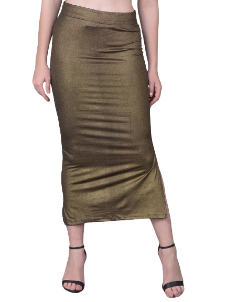 comfort lady Lycra Soft Stretchable Shimmer Saree Shaper/Shapewear/Petticoat for Women - L Size-picture-9