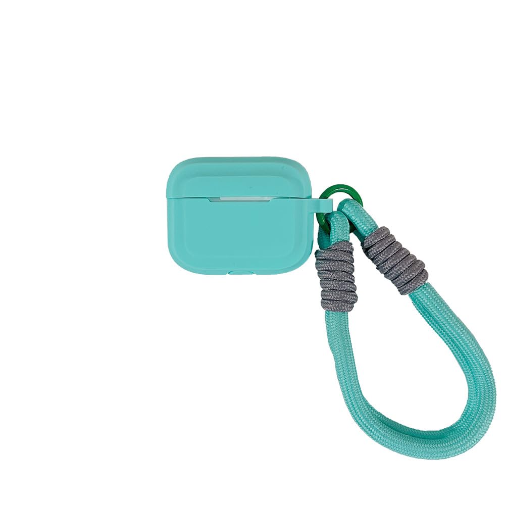 Airpods 第3世代 ケース シリコン AirPods 3 (ミント) Amazon | ドーパミンカラーシリコンストラップ付きairpodsケース