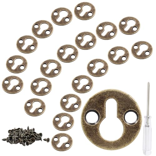 Keyhole Hangers with Screws for Picture Frames (30 Pcs)