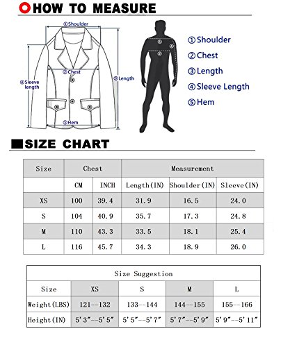 Beninos Men's Trench Coat Winter Long Jacket Button Closer Overcoat (168 Grey, XL) - Thumbnail 4