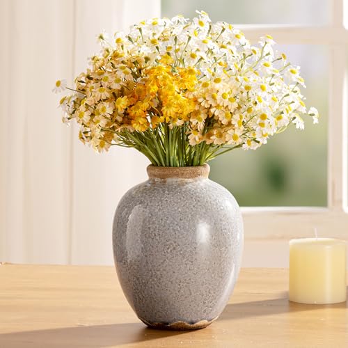 Ceramic Vintage Vase, Flower Rustic Vase Decorative Chinoiserie Decor Rustic