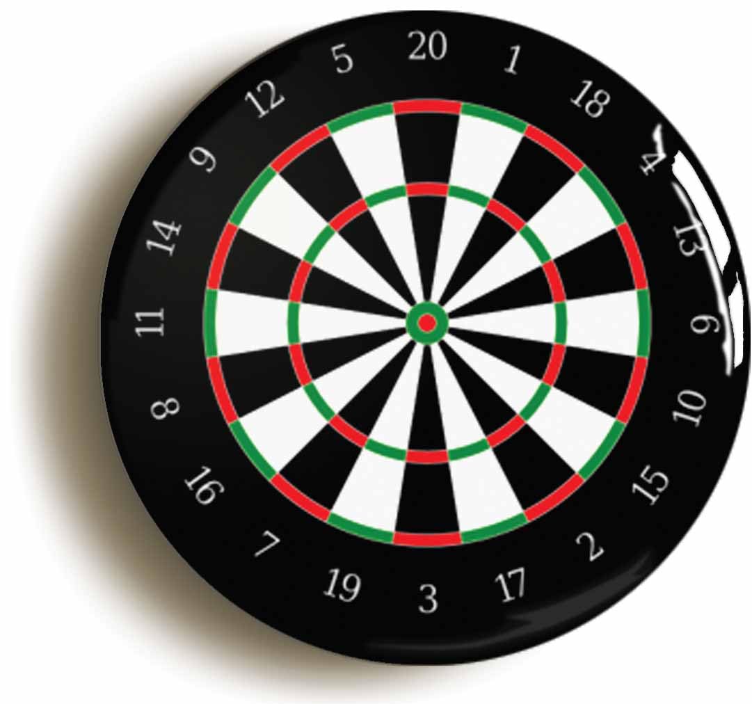 Ozorath White Dart Board Fridge Magnet (Circular 2Inch / 50Mm Diameter)