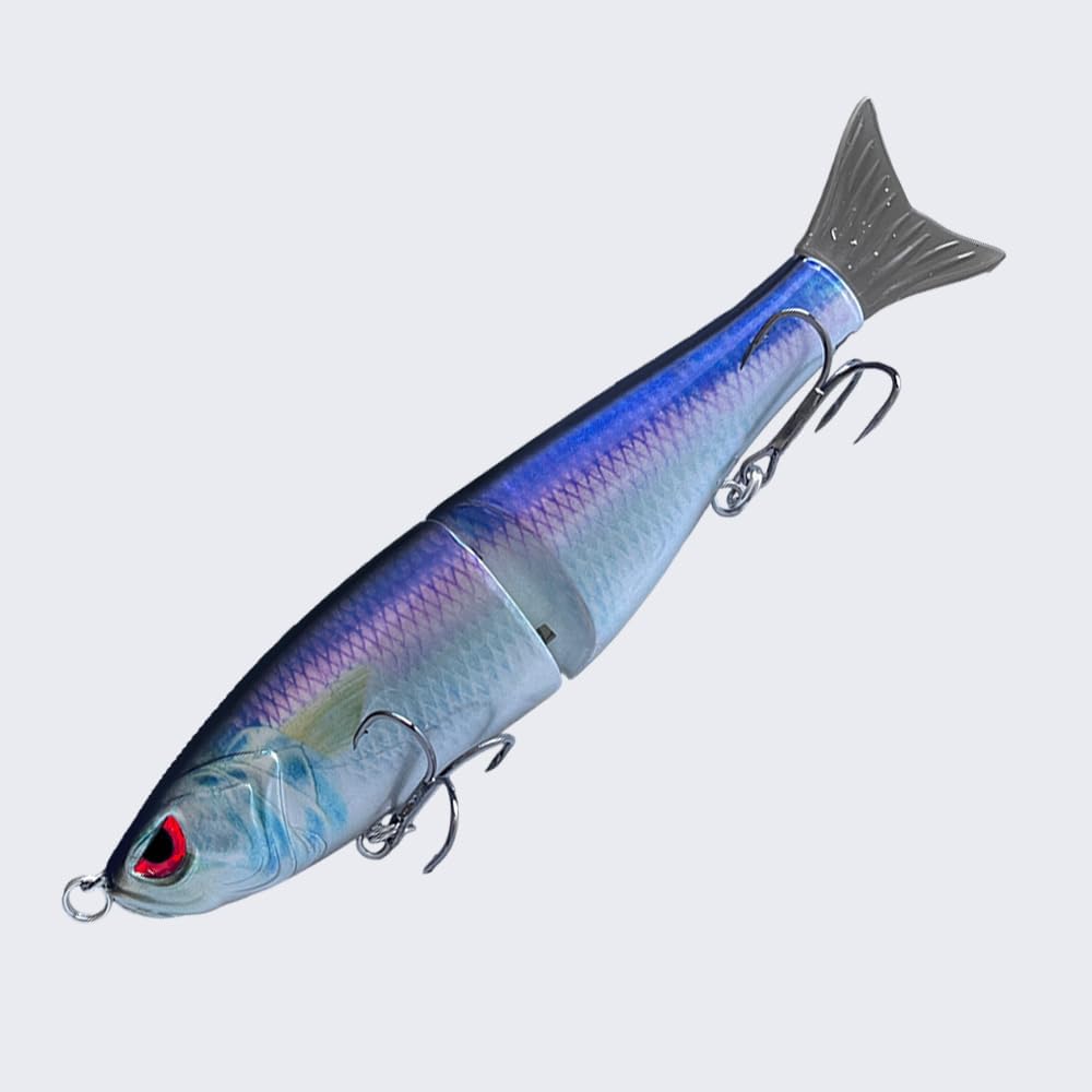 Fishing Lures Jointed Swimbait, Sinking Hard Bait Lifelike Fishing Glide Bait for Bass Pike Salmon Trout Muskie, 4.53in and 7.1in, Amazing Fishing Gifts