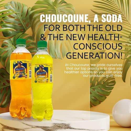 Choucoune Kola Champnana Mix Flavor Soda Beverages Bottle Natural Ingredients Bubbly Sparkling Soft Drinks, 100% Natural Flavor, Pure Sugar Cane, Non Gmo, No Artificial Sweeteners, (Pack Of 12) #TOP2