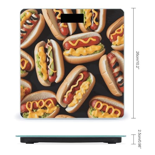 Báscula digital para baño Fun Food Hot Dogs precisa y moderna miniatura 2