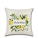 Wysoka jakość Letnie Dekoracje Poduszki Pokrowce Cytryny Poduszki Sofa Poduszka Pokrywa Dekoracyjne Poduszki Kwiaty Pościel Rzuć Poduszki Home Decor Poduszki, 18 x 18 cali (45 * 45 cm) .Miękki i wygod