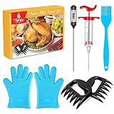 【Profesional y Eficiente】 El termómetro instantáneo de barbacoa Top le permite comprender con precisión la temperatura de los alimentos. Le ayuda a controlar mejor la temperatura de los alimentos para que pueda preparar alimentos cocidos más perfectos.