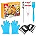 Morole Utensilios para Barbacoa con Guantes de Barbacoa, Garra de Carne, Jeringa de Carne, Termómetro de Carne, Juego de Cepillos de Aceite Premium Juego de Herramientas de Barbacoa de Valor