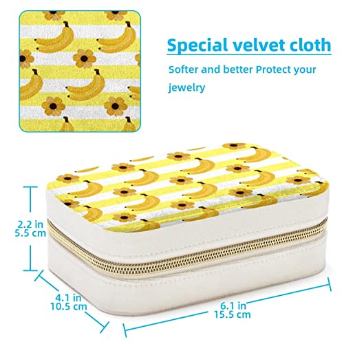 Coffret bijoux de voyage finition soignée motif banane - 5