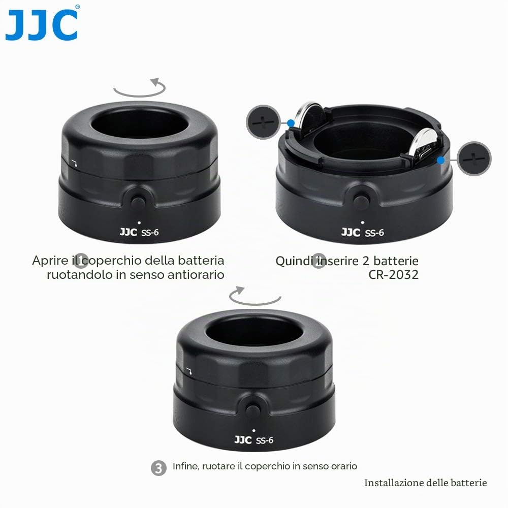 JJC Universale Lente di Ingrandimento con 7x e 6 LED Ultra-luminosi per Fotocamere DSLR/Mirrorless