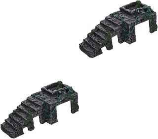 2 Pçs Rampa Tritões Tartaruga Réptil Acessório Cobras Barbudas Decorativas Resistentes Ao Desgaste Lagartixas Camaleões Descanso Acessórios De Mesa Basking Rock Plataforma Subida