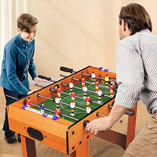 Bbnote 27 Inch Table Top Football Table For Adults And Kids - Compact Mini Tabletop Soccer Game - Portable Recreational Hand Soccer For Game Room & Family Game Night - Incl. 4 Foosball Balls #TOP3