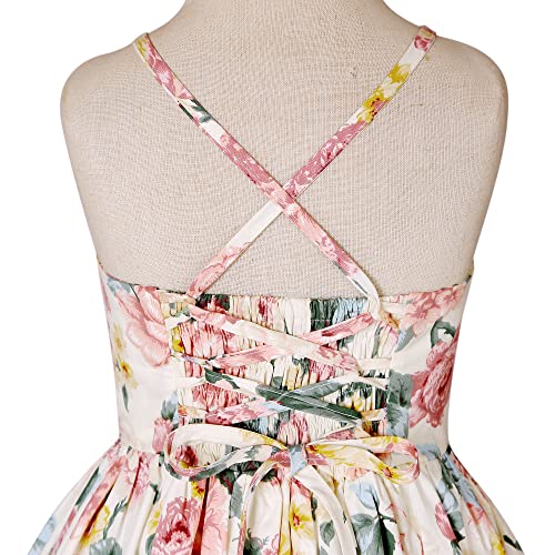 Girls Dress Toddler Girl Print Dress Summer Knee Length Ruffle Halter Sleeveless Kids Casual Beach Party Dresses1-13 Years (9T, Floral Girls Dress A) … #TOP5