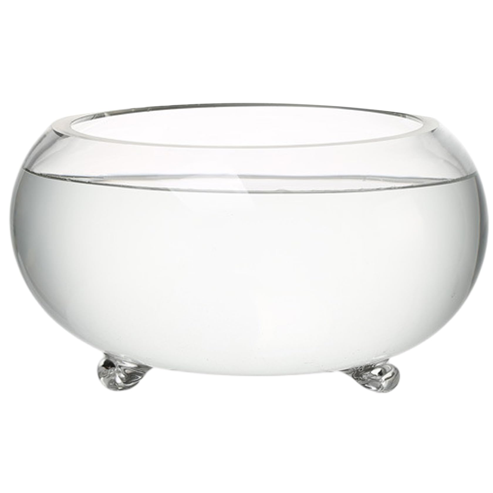 AwnsIMfreien Flower Bowl, Lotus Bowl Planter 11.8 inch Clear Glass Flower with Non Slip Feet for Hydroponic Planter, Small Fish Tank, Succulents, Cactus, Hydroponic