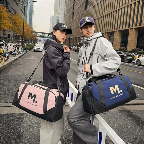 Sports Duffel Gym Bag Wet And Dry Dual Use Outdoor Camping Hiking Portable Travel Portable Handbag(White)3