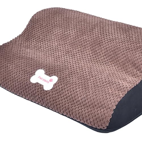 Dualoai Hunderampenstufen, Hundetreppe für Kleine Hunde, Hochbettklettern, Abnehmbare Abdeckung, Sanfte Neigung, Haustiertreppe für Den Innenbereich, für, Kaffee