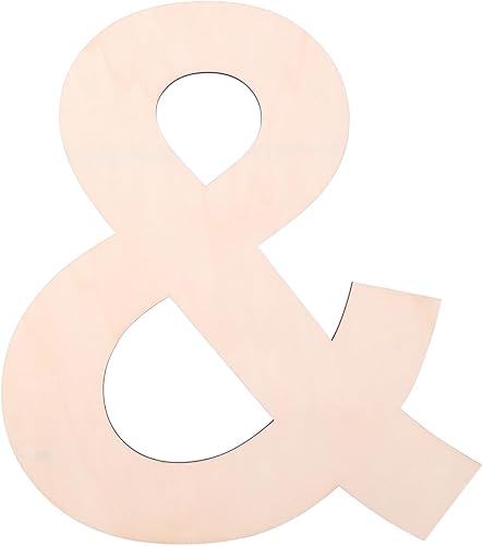 Letra de madera de 12 pulgadas, letras de madera de superficie lisa para decoración de pared, letras de madera en blanco sin terminar de 15 pulgadas