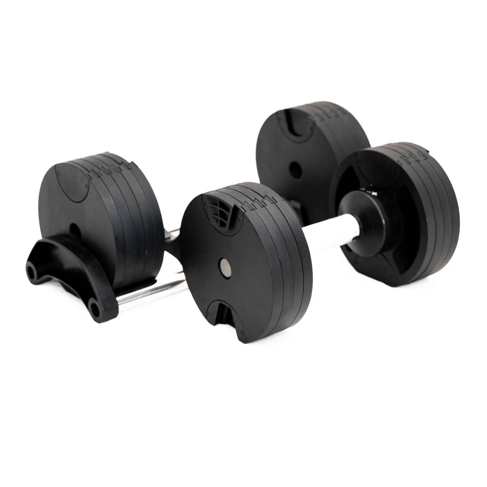 Pareja 9 en 1, 2 mancuernas de 32 kg con selección instantánea de peso ajustable de 2 a 32 kg por mancuerna