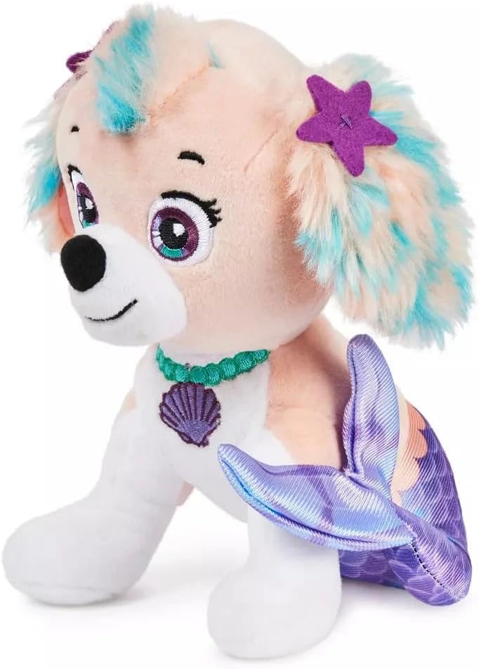 PAW Patrol Aqua Coral Stuffed Animal -Plush Toy - 7.25 Inches (H)