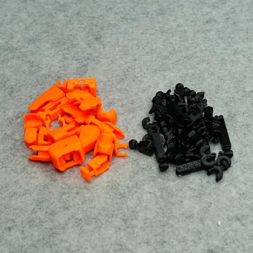 Image of Dummy 13 Action Figure Robot | Fully Articulated 3D Printed Robot Toy | 5.4-inch Collectible Figurine Matte Finish| Unassembeled (Orange-Black)