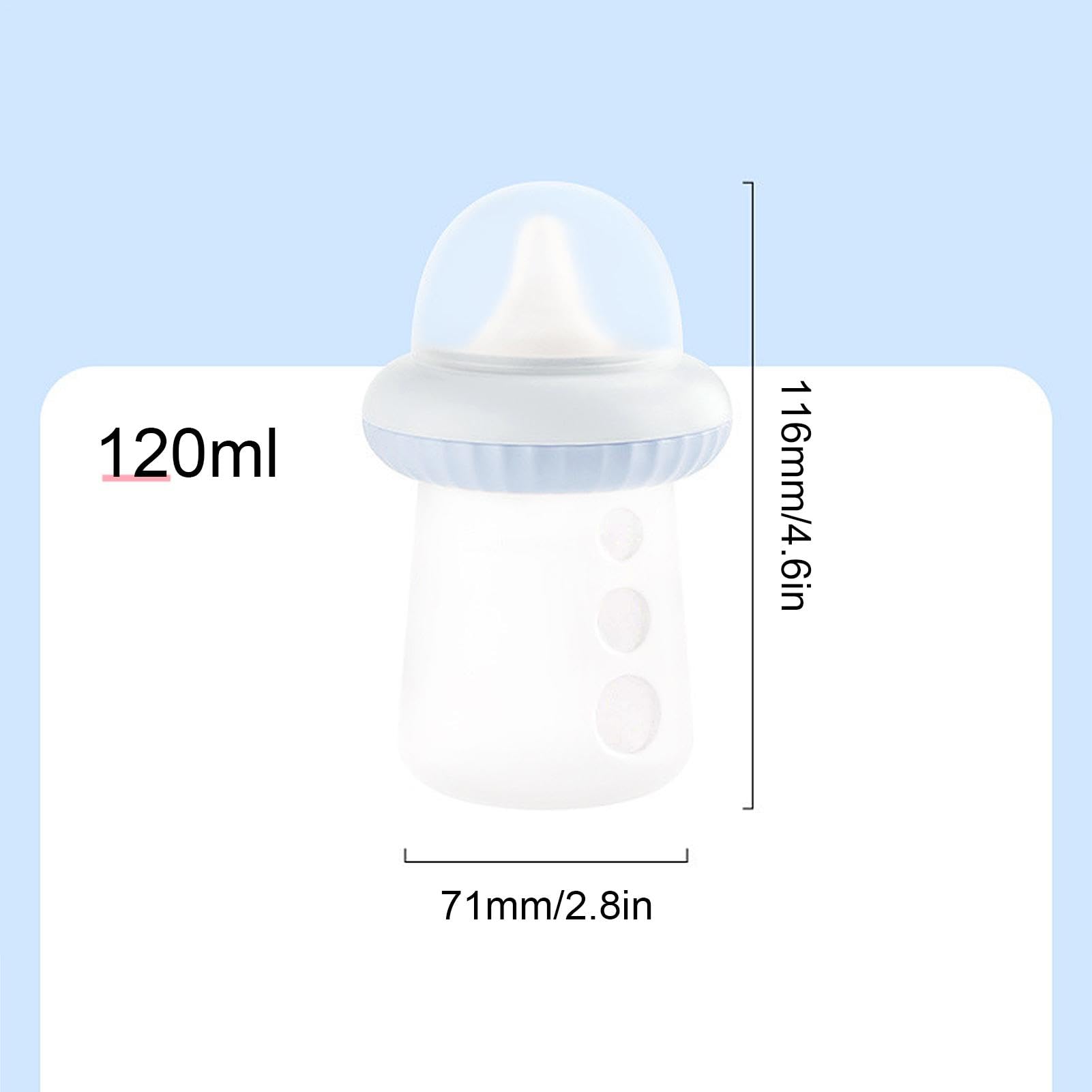 Biberón for Gatitos - Biberones ergonómicos con tetina de Silicona extraíble y biberón Lactancia(Blue)