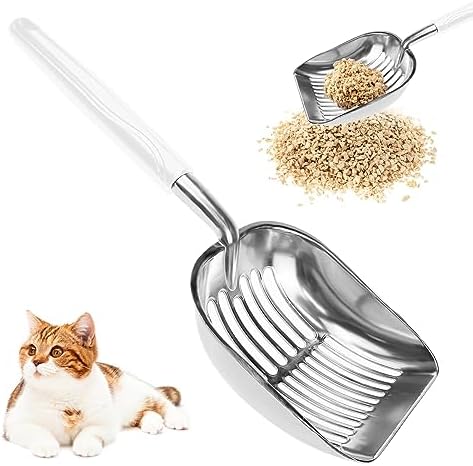 Katzenklo Schaufel Metall Mit Halter - Schnell Siebend & Einfach Zu Reinigen