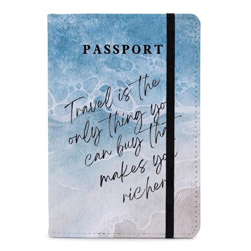 Kids Passport Holder, Cute Book Cover Case for Boy and Girl Travel 6x4IN
