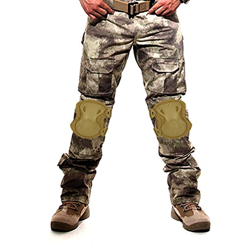 Arcenciel Tactical Combat Knee & Elbow Protective Pads Guard Set (Tan) #TOP5
