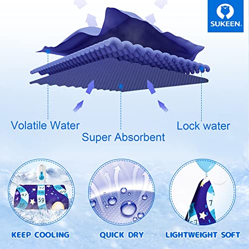 Sukeen Mini Cooling Towels (31 "X9),Kids Beach Towels,Soft Breathable Chill Towels,Microfiber Towels For Boys And Girls Sports,Running,Play,Exercise, School And More Activities. #TOP2
