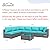 Shintenchi 7 Pieces Outdoor Patio Furniture Sets, Patio Sectional Sofa Couch, Silver Gray PE Wicker Furniture Modular Patio Conversation Sets Patio Sofa with Washable Cushions & Coffee Table (Blue)