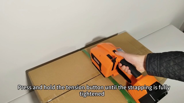 Image of Electric Strapping Machine with LCD Screen, 2 x 4000mAh Battery Powered Automatic Strapping Banding Tool for 1 /2 inch to 5 /8 inch PP PET Straps, Portable Baler for Box & Pallet Packaging