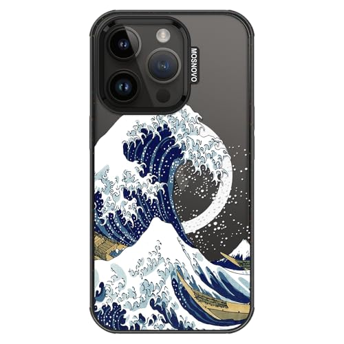 MOSNOVO for iPhone 14 Pro Case for MagSafe, Great Wave, Black
