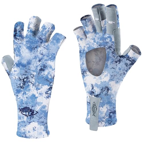 Palmyth UV Protection Fishing Fingerless Gloves UPF50+ Sun Gloves Men Women