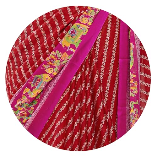Image of MIRCHI FASHION Saree for Woman | Chiffon Floral Printed Breathable Occasional Sari with Blouse