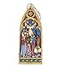Jim Shore Heartwood Creek Cathedral Window Nativity Stone Resin Hanging Ornament, 5.3”