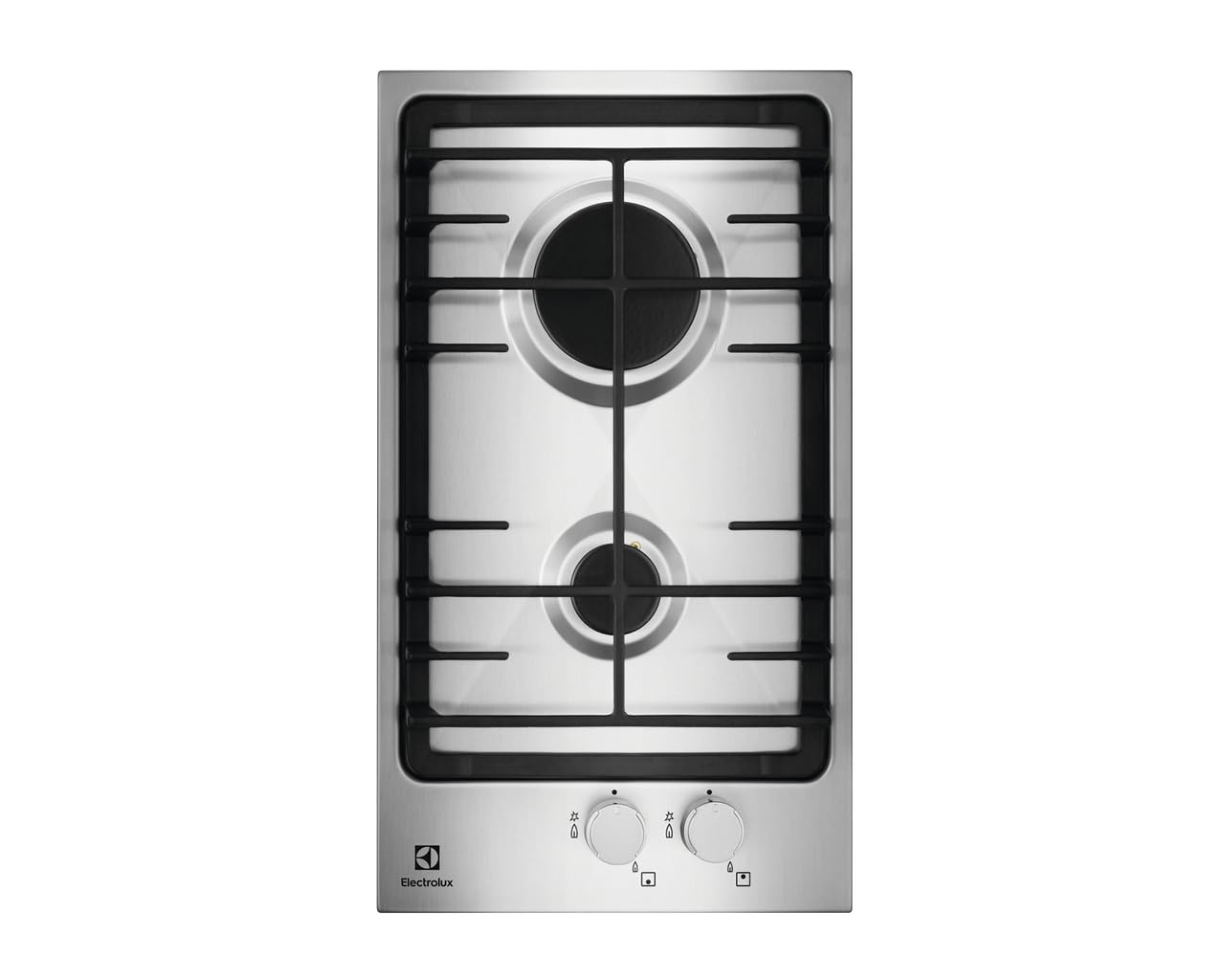 Electrolux EGG3322NVX Integrado Gas Acero inoxidable - Placas (Integrado, Gas, Acero inoxidable, Acero inoxidable, Giratorio, propano/butano)