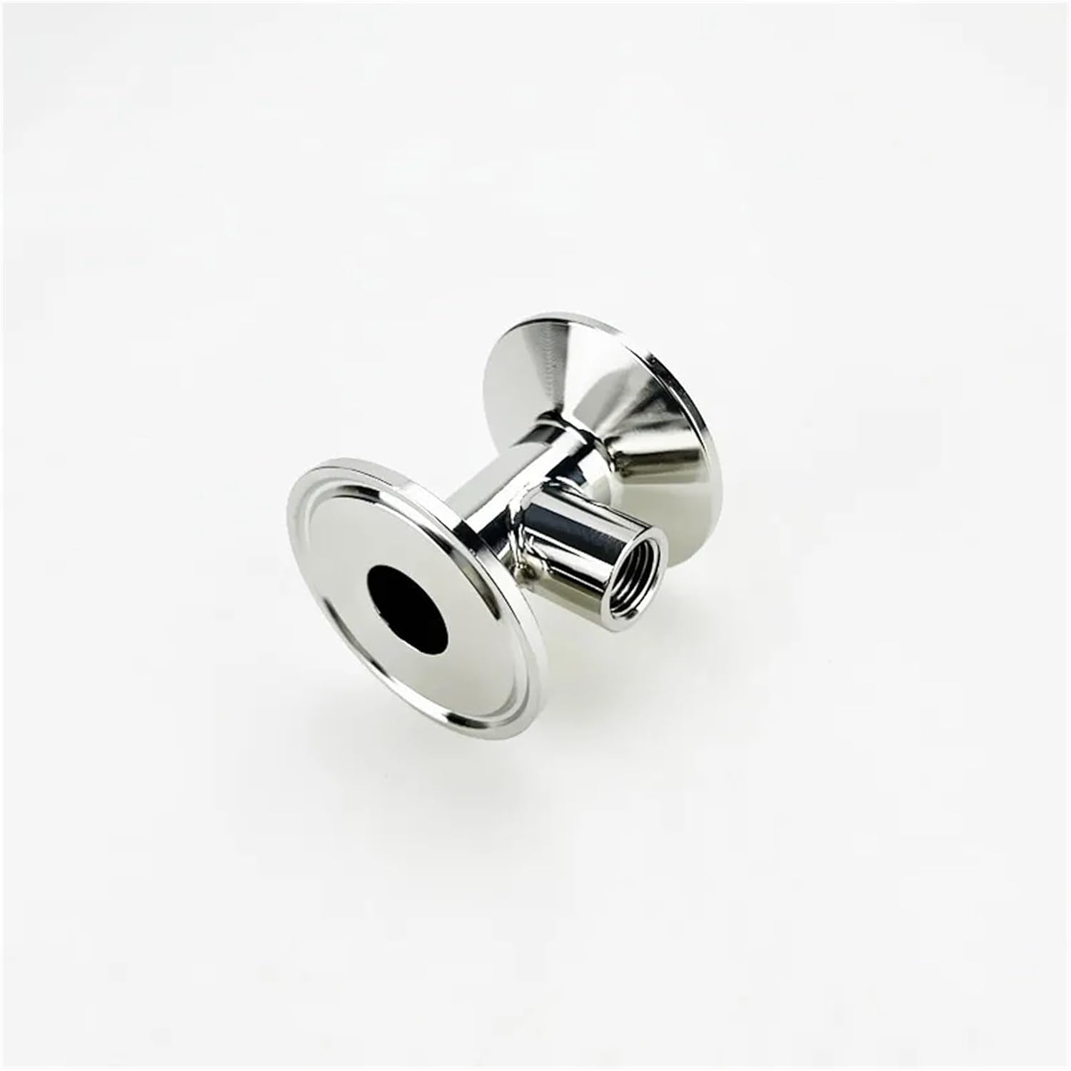 3/4インチ(19mm) OD50.5mm トライクランプパイプ ミドル1/4インチメスねじ付き 自作用、アダプターステンレススチー