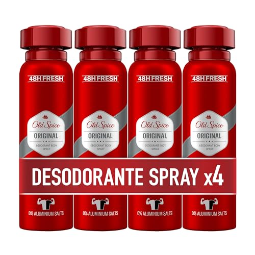 Old Spice PACK X4 Original Spray Corporal Desodorante Para...